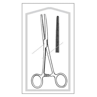 Forcep Hemostatic Rochester-Pean Econo 6-1/4" Blunt Straight SS Disposable 25/Bx